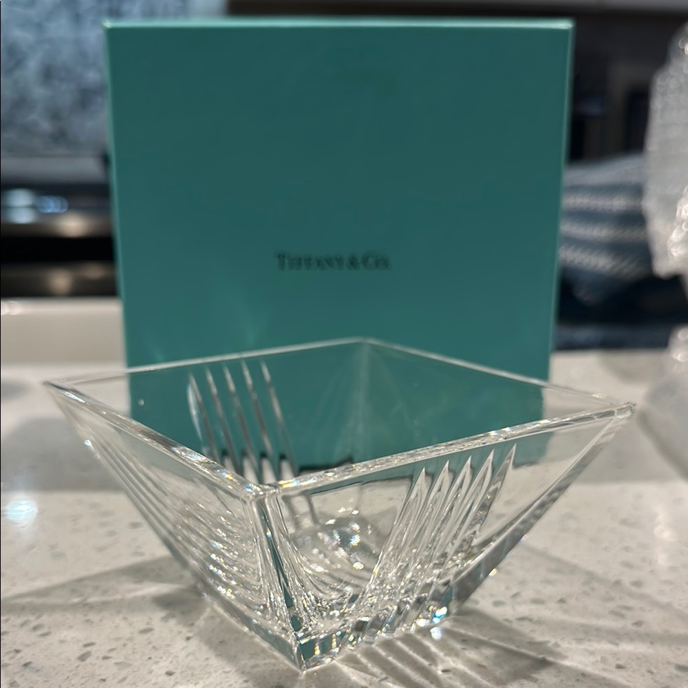 Tiffany & Co. Crystal Square Holder